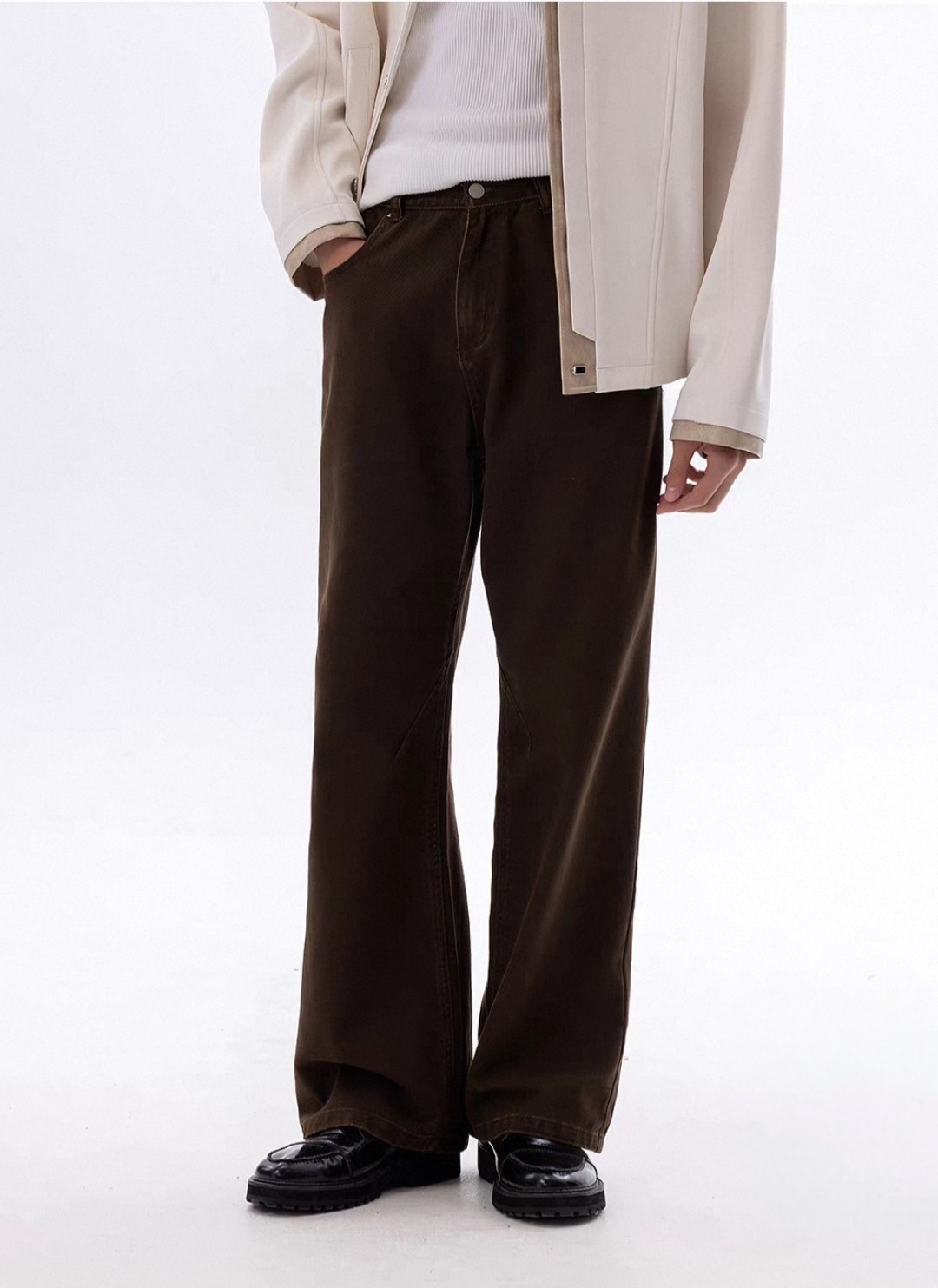 113. Brown Wide Leg Trousers