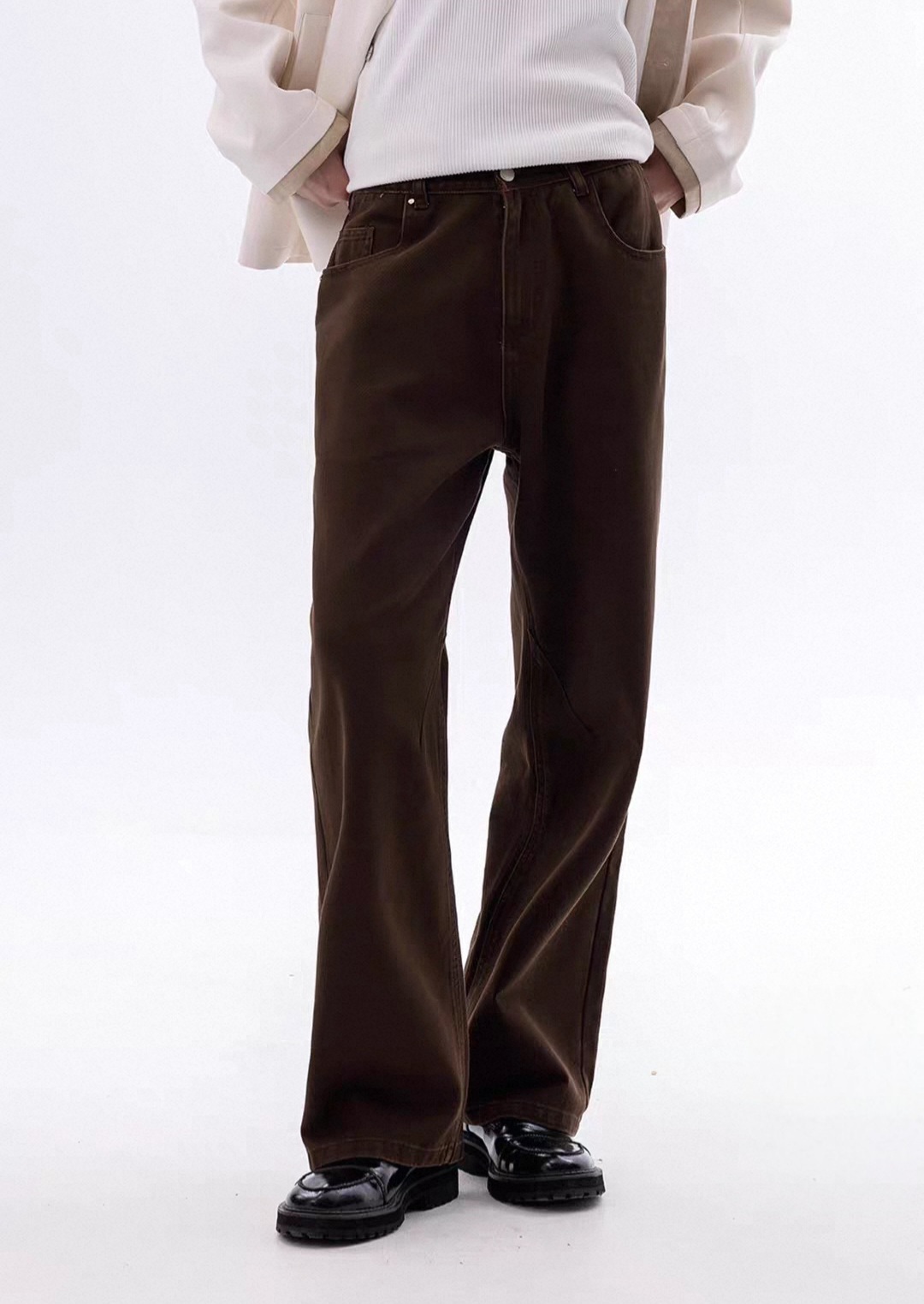 113. Brown Wide Leg Trousers