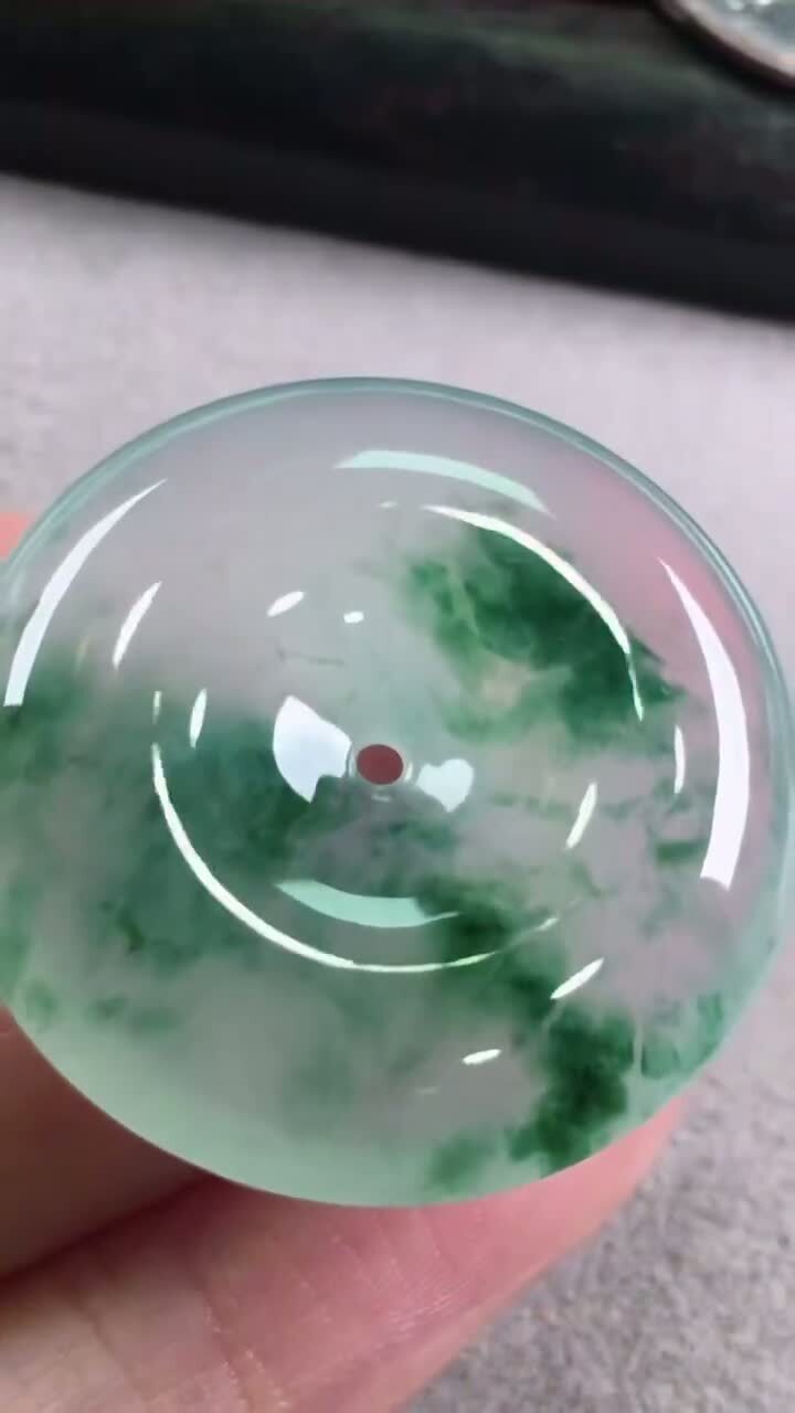 翡翠平安扣 (29.5mm直徑),天然翡翠A玉, 緬甸玉, Jade, Jadeite