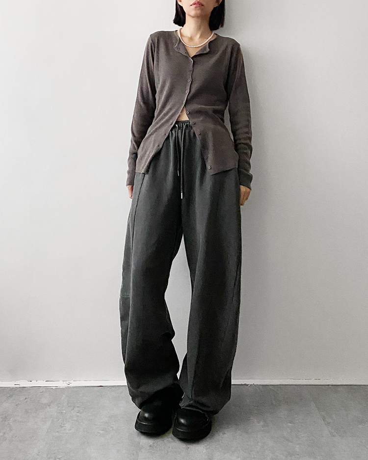 MKO-2832 兔毛開釦毛衣