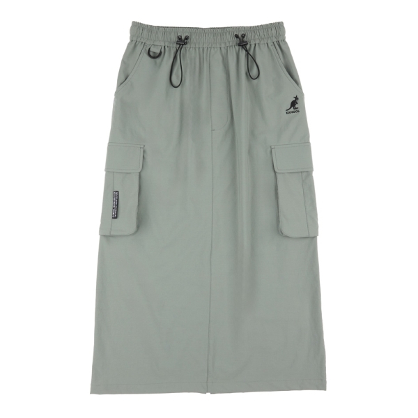 KANGOL 長裙 黑 綠 工裝 口袋 抽繩長裙 女 6422157020 6422157071