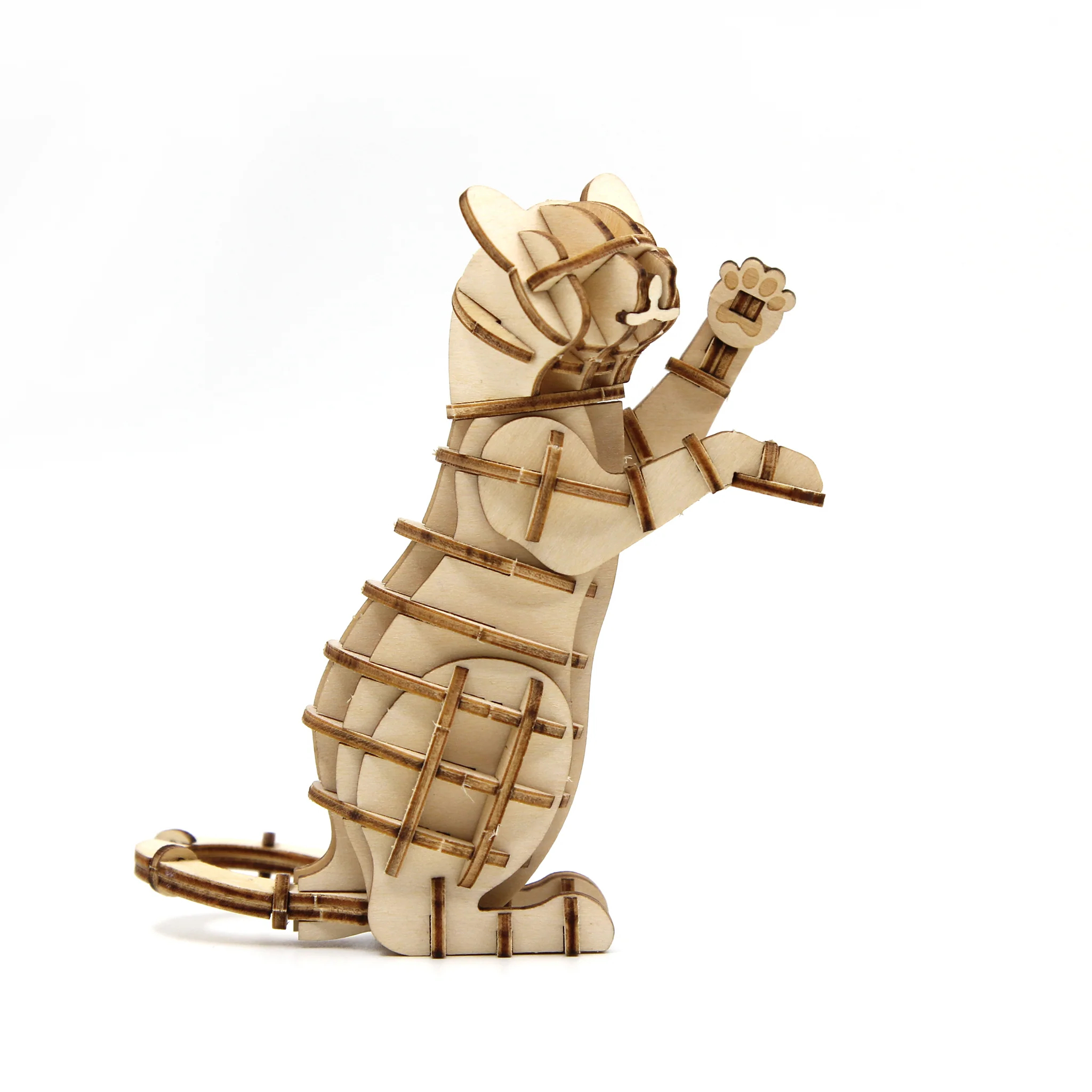 Jigzle 3D Wooden puzzle - Playing Cat