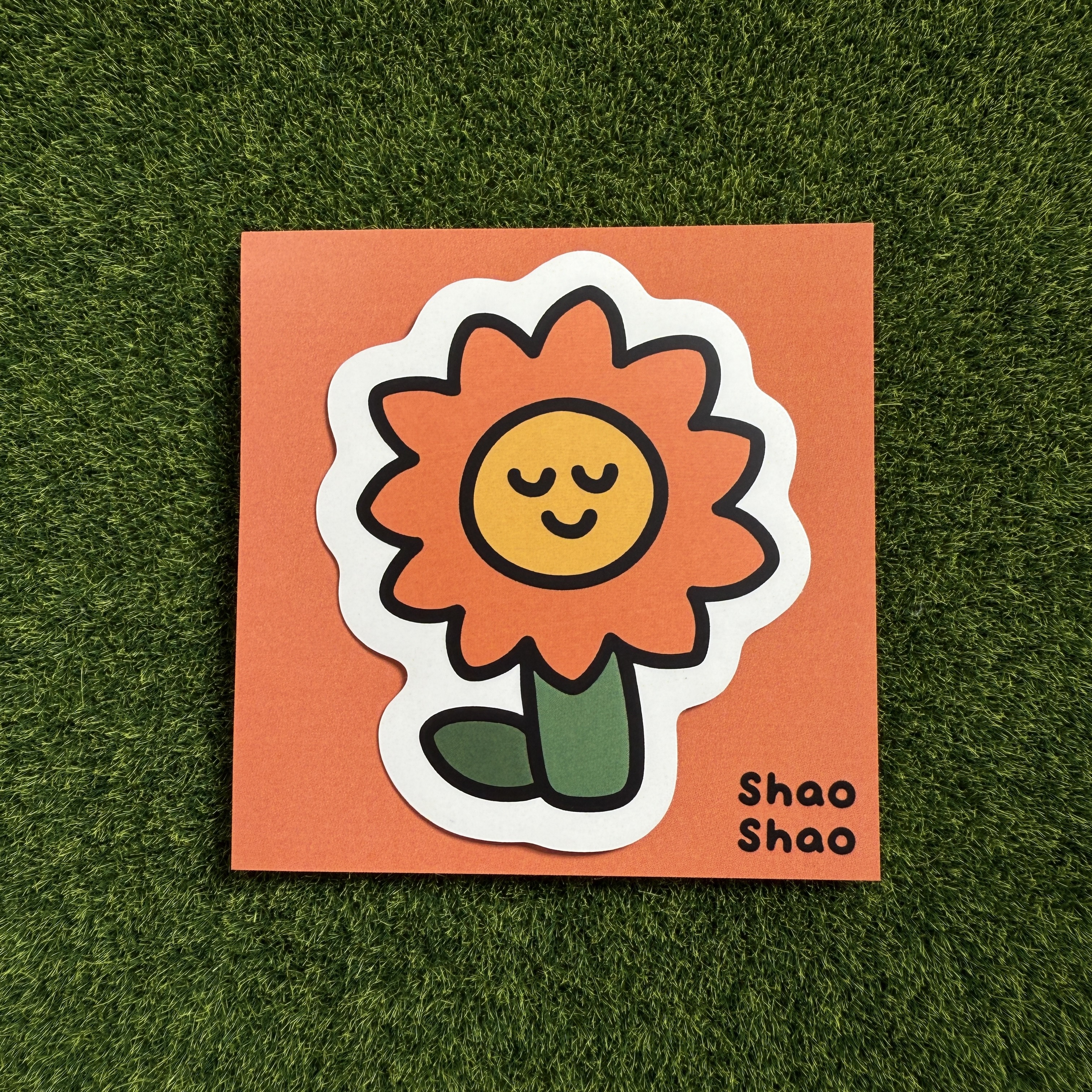 Waterproof Sticker (Orange)