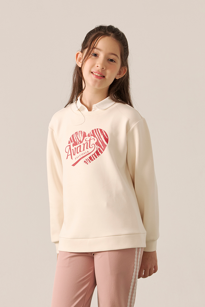 Avant Falcosia  法式甜心女童保暖兩穿上衣-晨光米