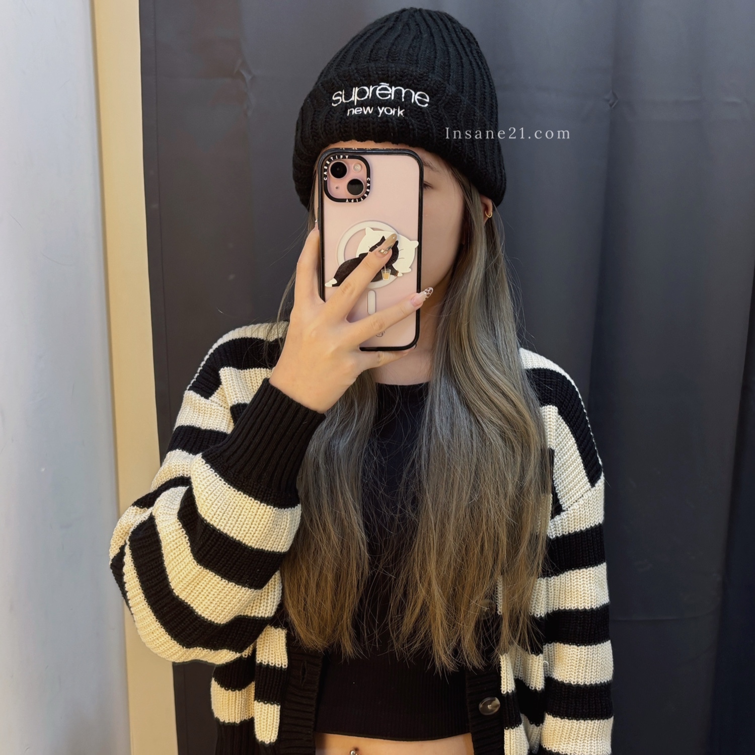 SUPREME 刺繡 紐約 毛帽 秋冬 保暖