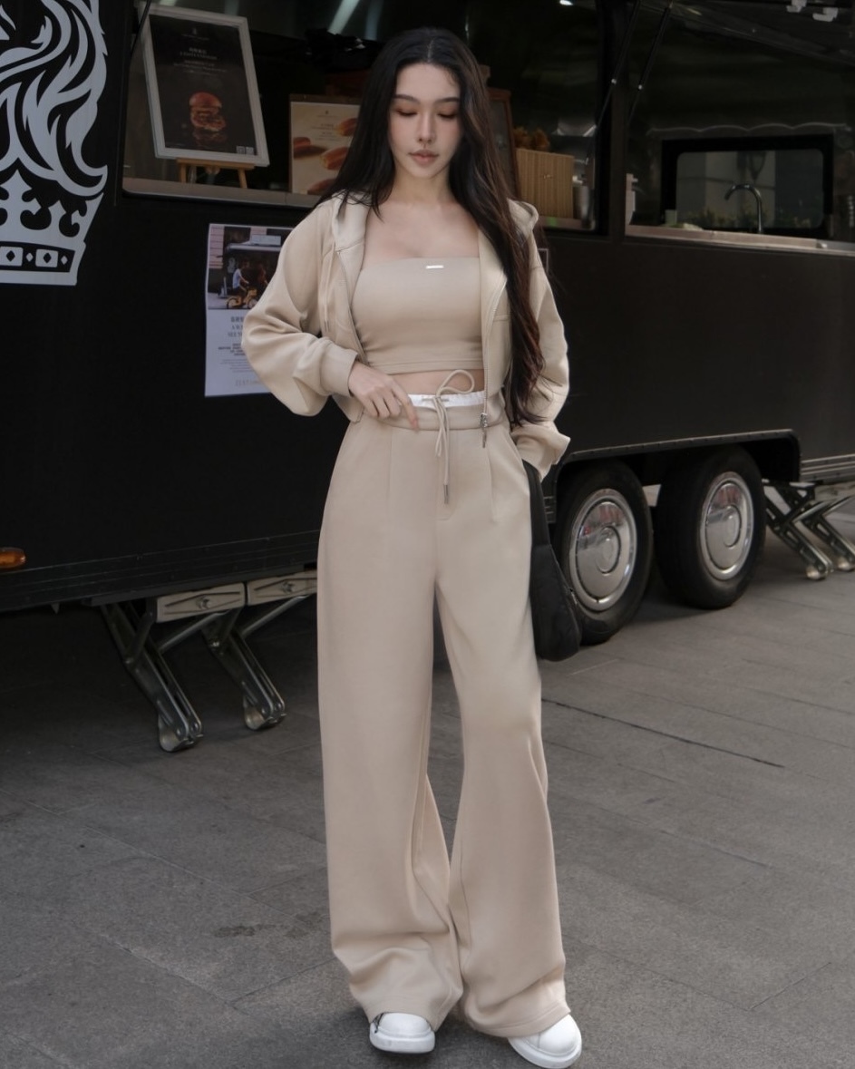 訂製-休閒超柔棉雙腰結長褲