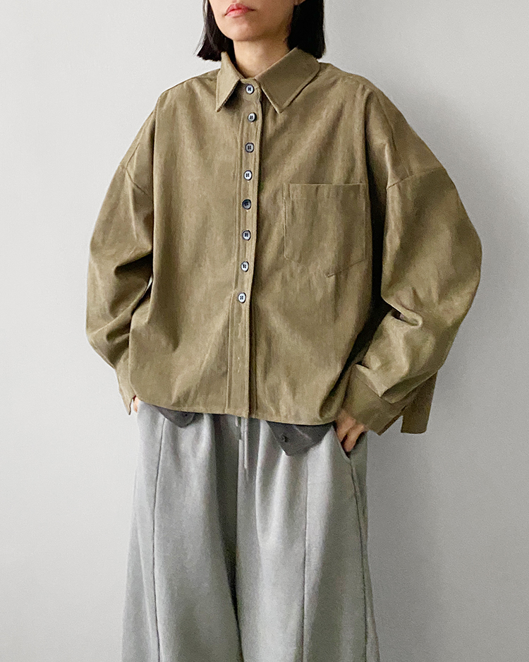 MFO-2830 燈芯絨短身襯衫