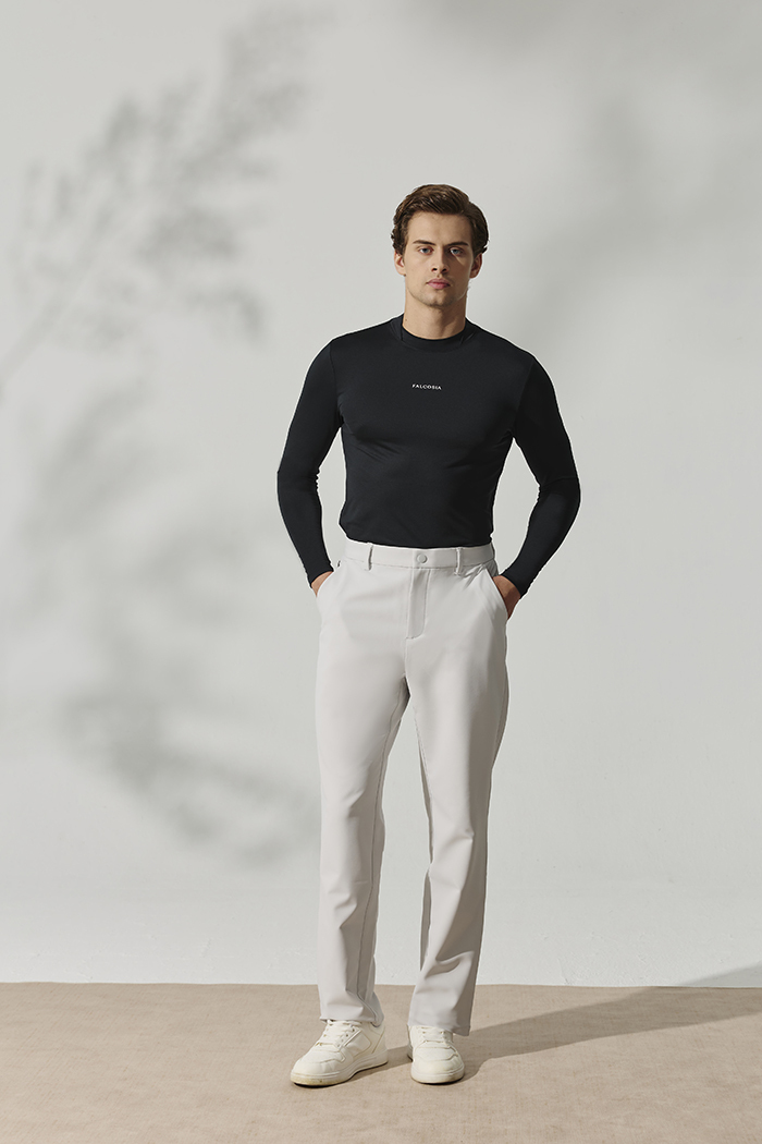 接片男內搭上衣-烏黑