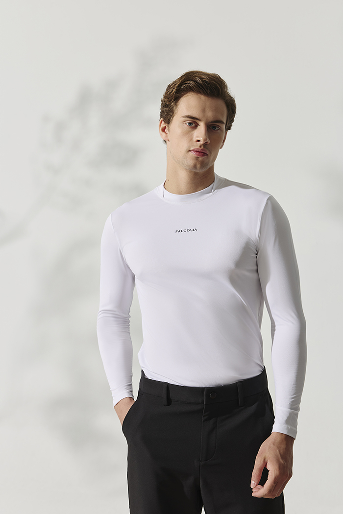 接片男內搭上衣-純淨白