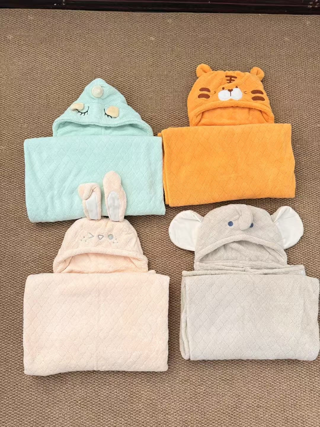 日單 動物連帽浴巾