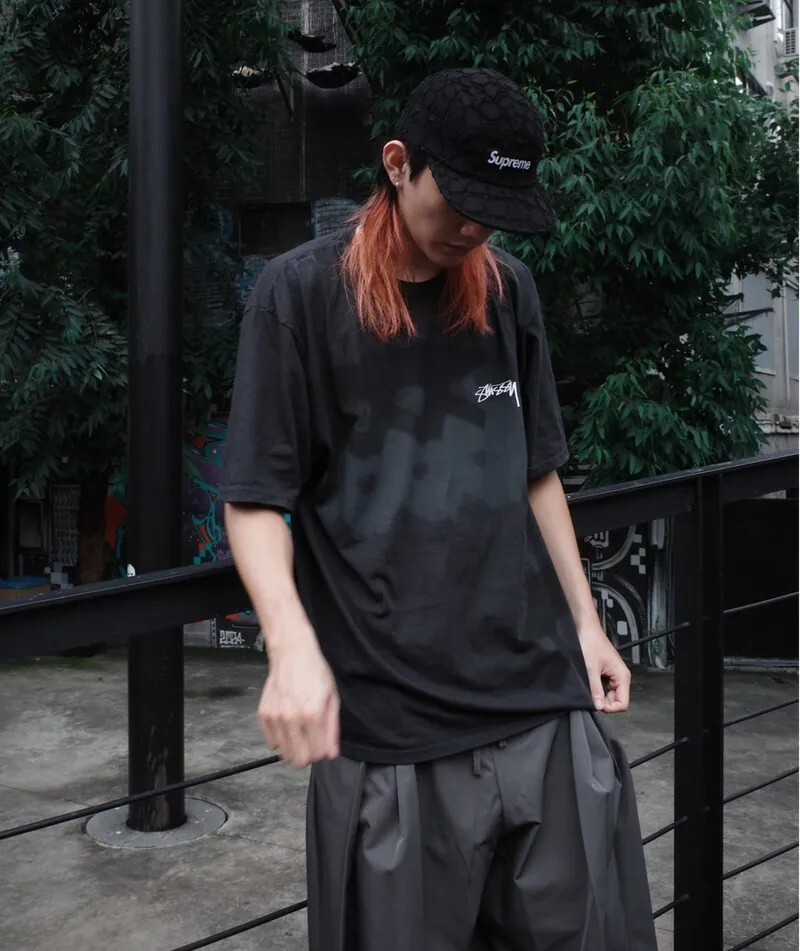 STUSSY LOW TIDE TEE PIGMENT DYED 浮水印 衝浪 小人 短T