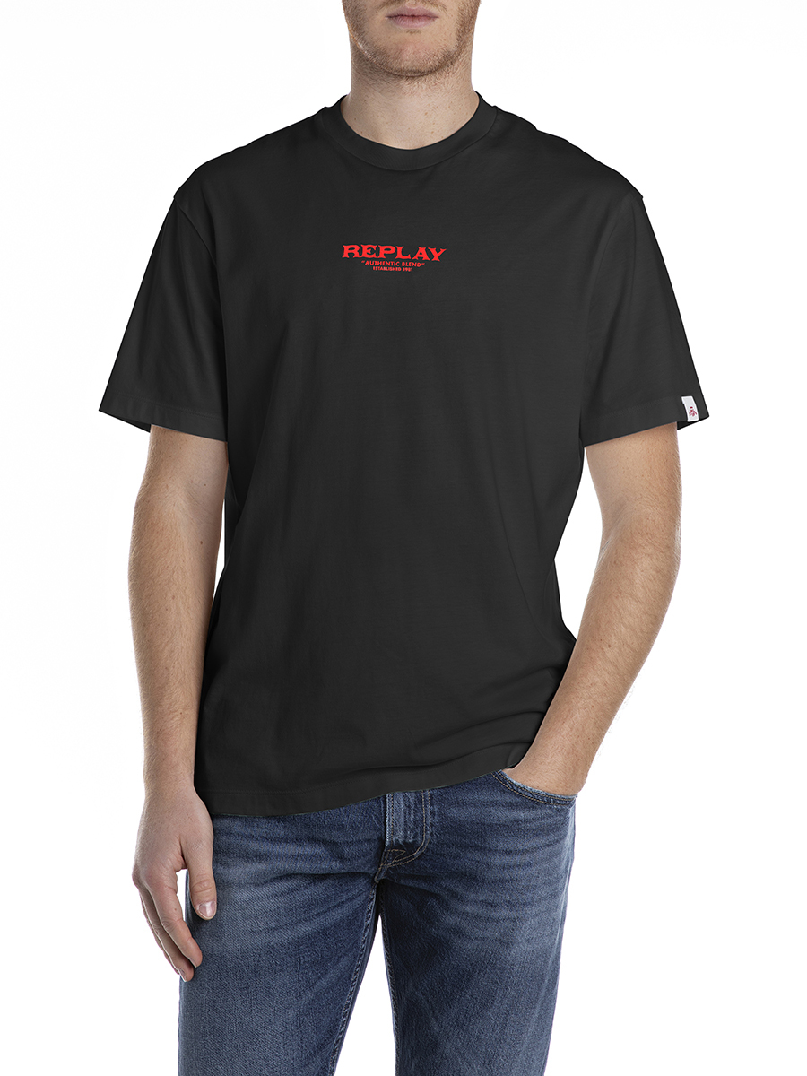 REPLAY 幾何圖案圓領短袖T-shirt