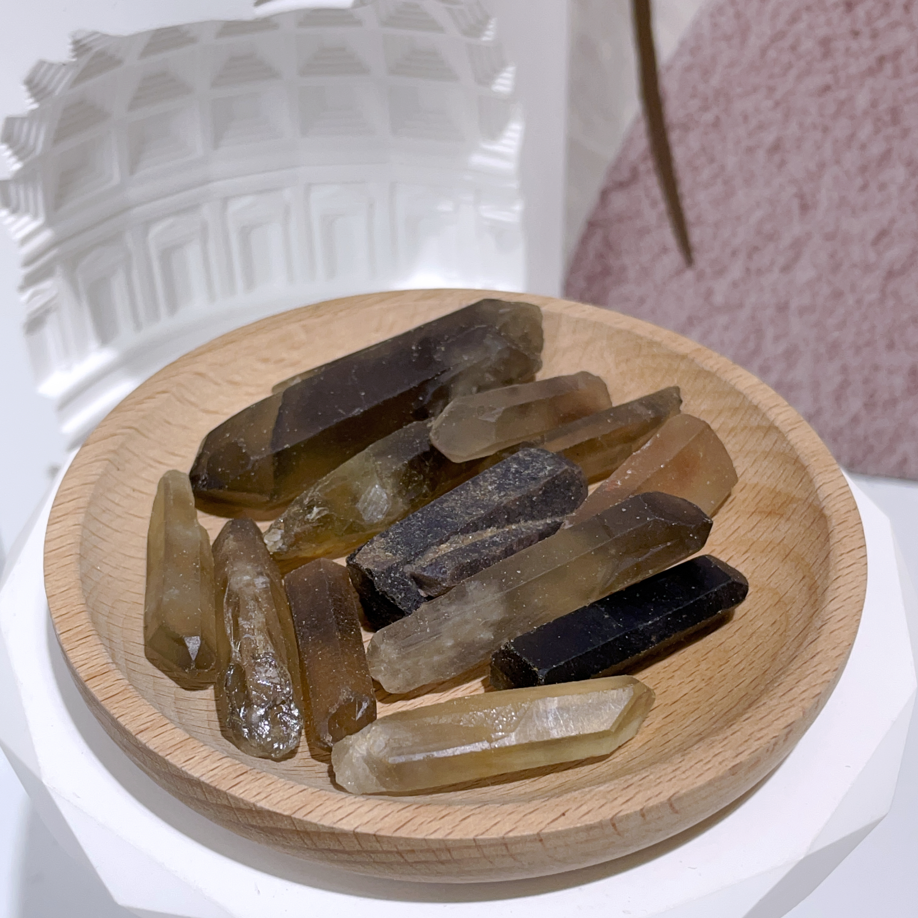 茶黃骨幹水晶碎石 80G