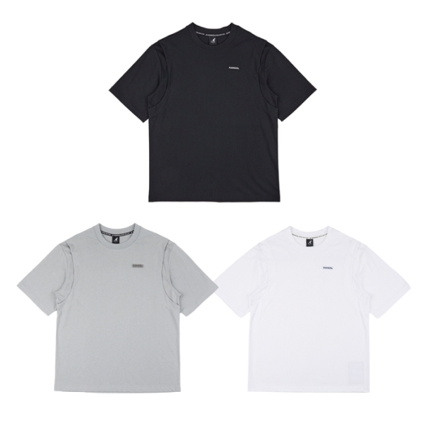 KANGOL 短T 黑 白 淺灰 刺繡LOGO 落肩 短袖 中性 6425100320 6425100300 6425100311