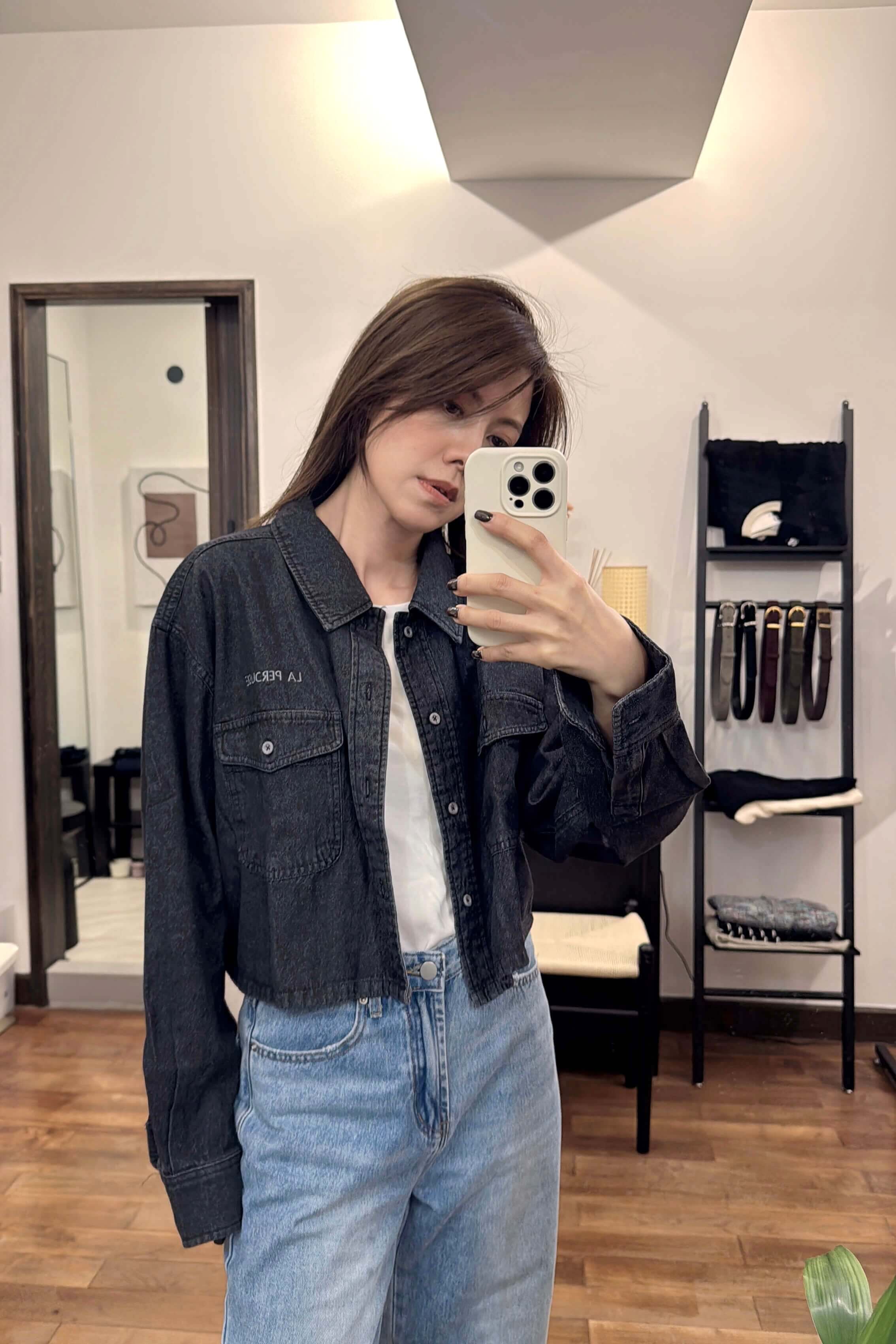 Boxy Crop Denim Shirt Jacket_JK2511L21