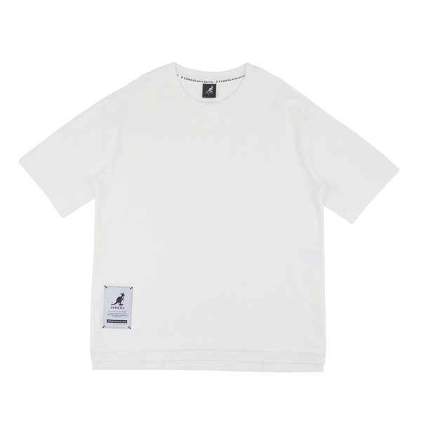 KANGOL 短T 黑 白 寬版 開岔 短袖 上衣 中性 6425100420 6425100400