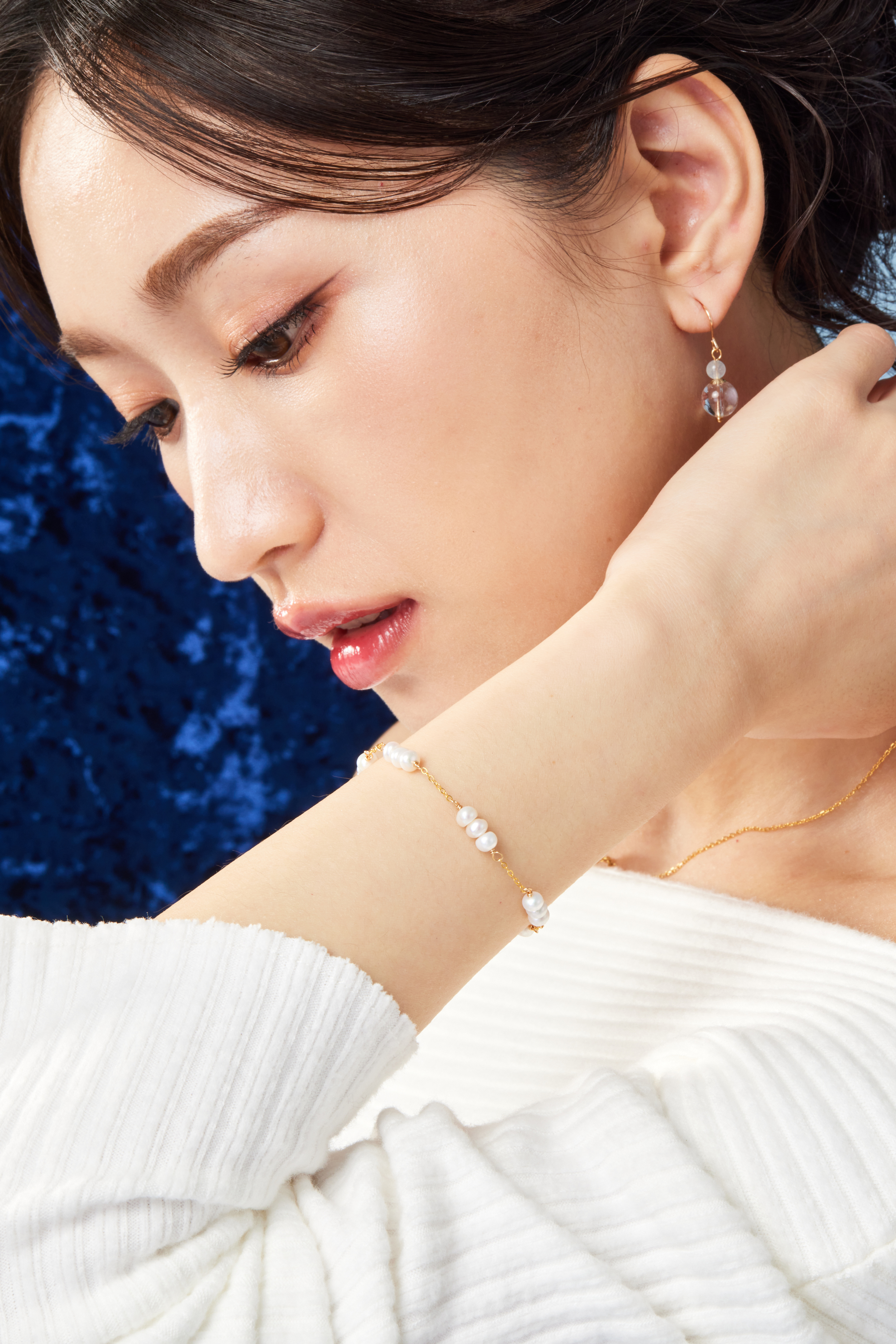 B663 | 純銀鍍金淡水珍珠手鍊