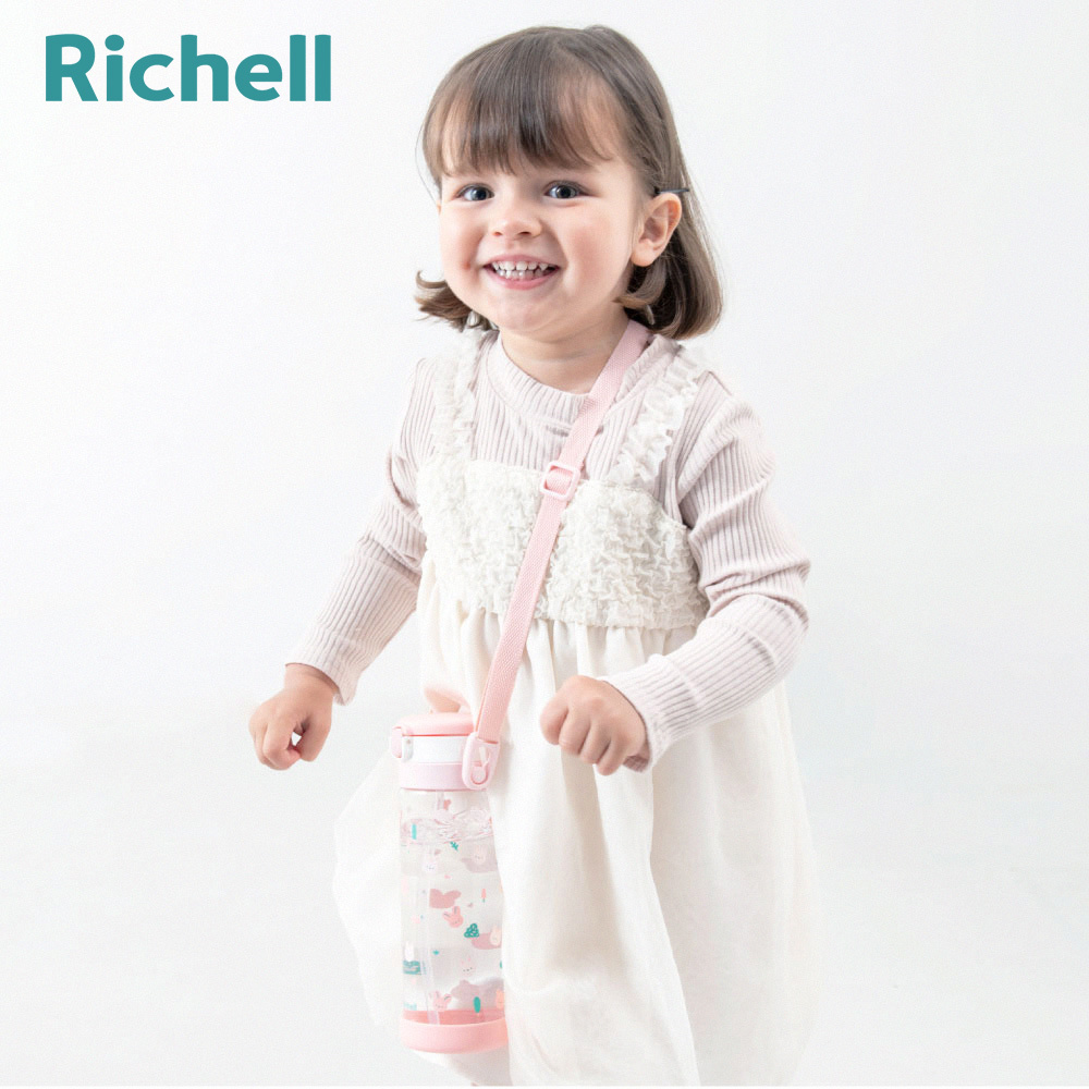 【Richell 利其爾】Aqulea 第5代 AQ兩用水杯組 450mL (含底座) - 三色