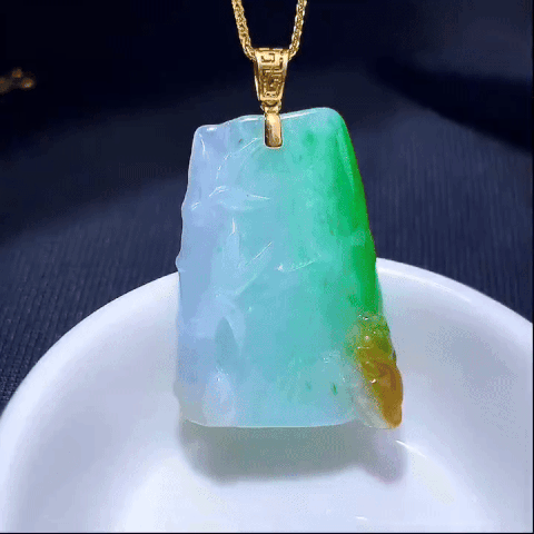 1023416 翡翠竹節吊墜