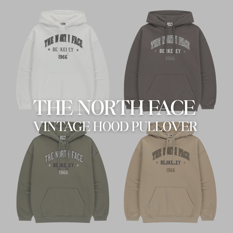 【Pre-Order】The North Face Vintage Hood Pullover Hoodie｜Retro Wash Street Outdoor Style
