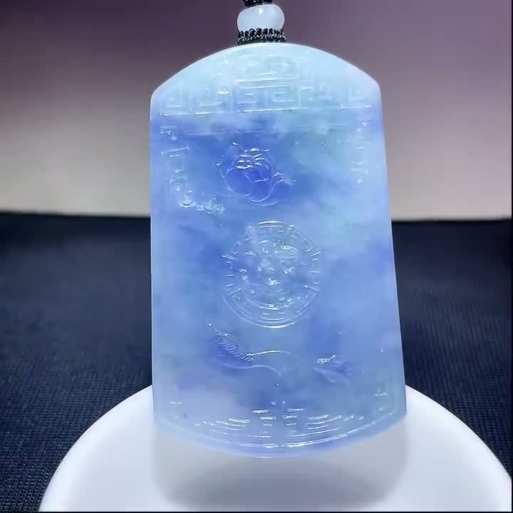 翡翠無事牌吊墜,天然翡翠A玉, 緬甸玉, Jade, Jadeite