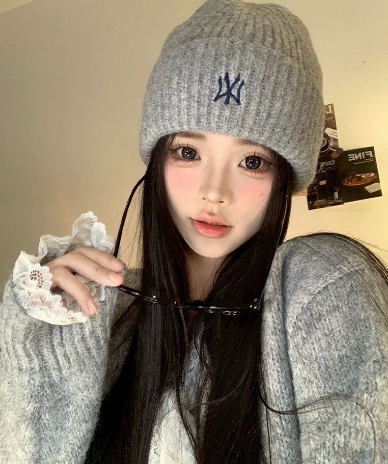 刺繡字母NY毛帽