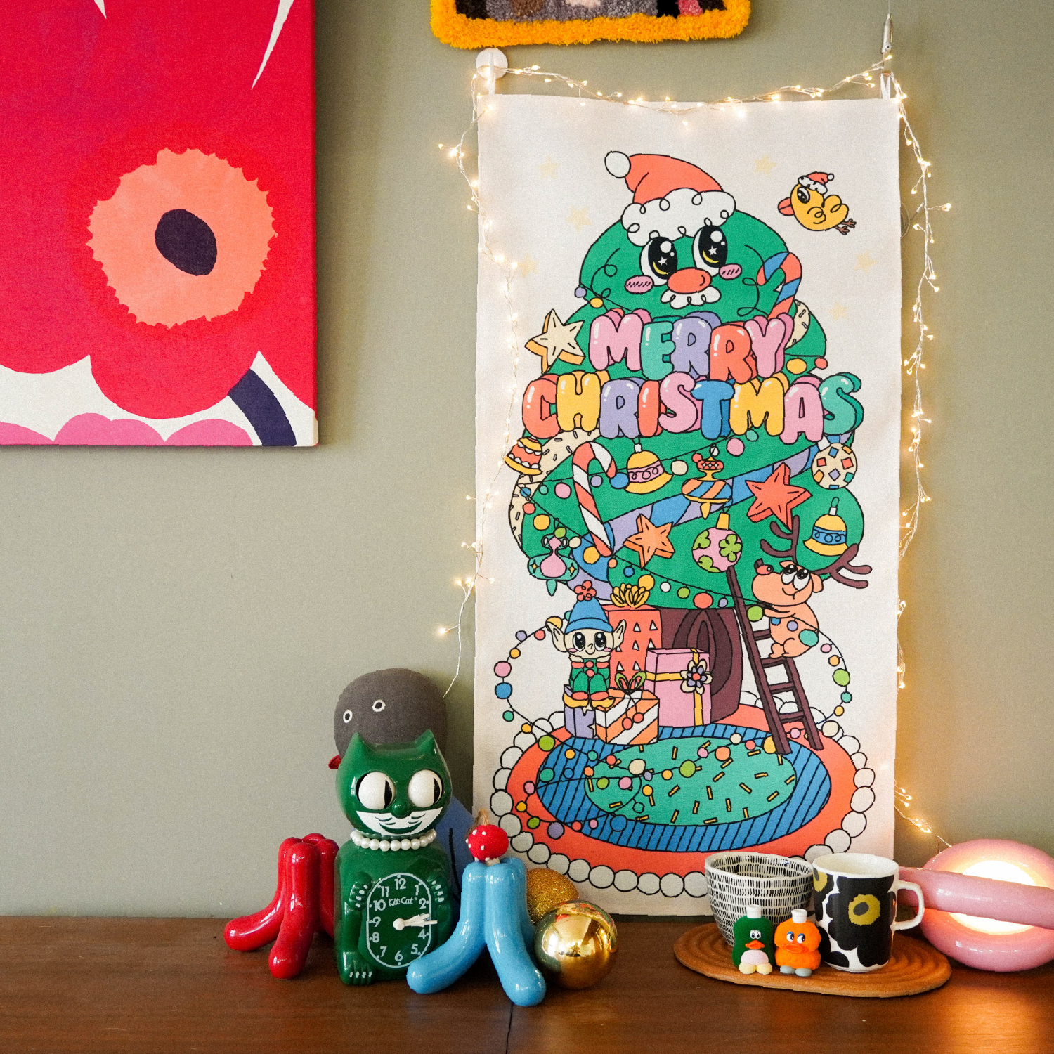 聖誕樹輕巧掛布-歡樂款