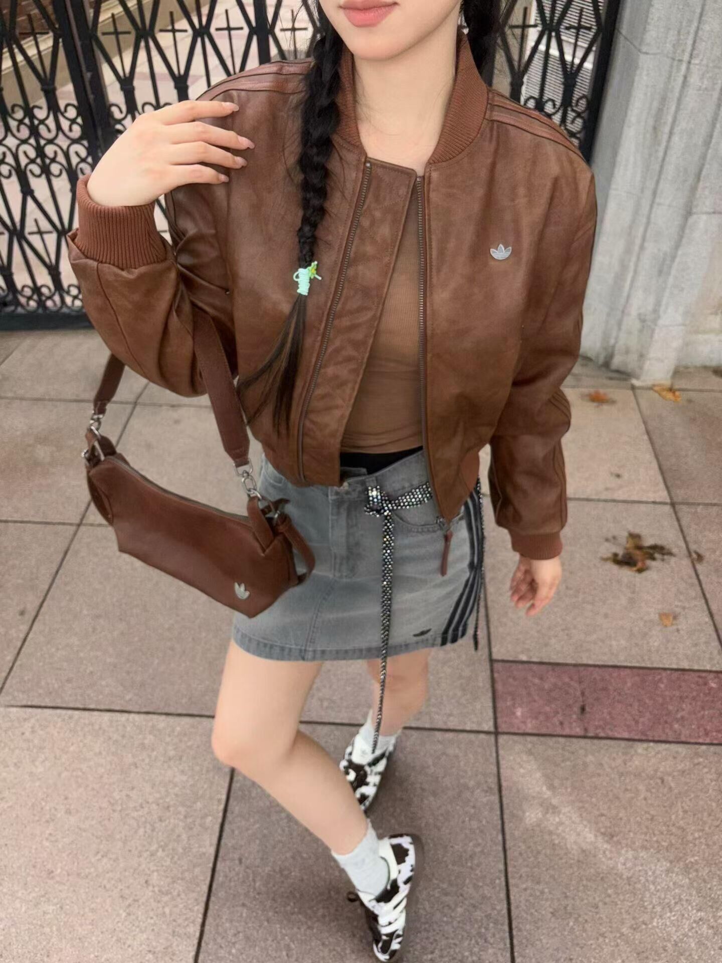 海外限定L Adidas PU PADジャケット KC2655 adidas】 Originals PU Padded Jacket ☆正規品☆人気 (adidas/レザー