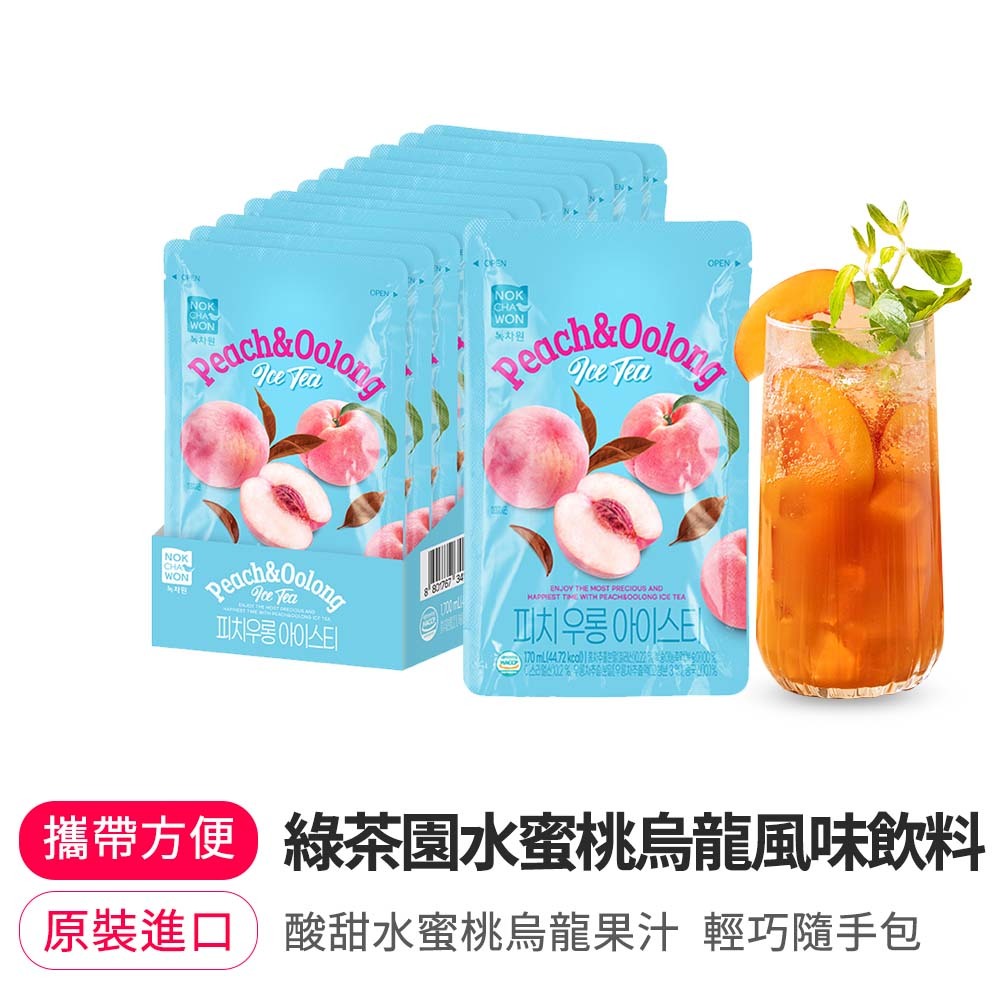 【BK SHOP】綠茶園水蜜桃烏龍風味飲料170ml*10入