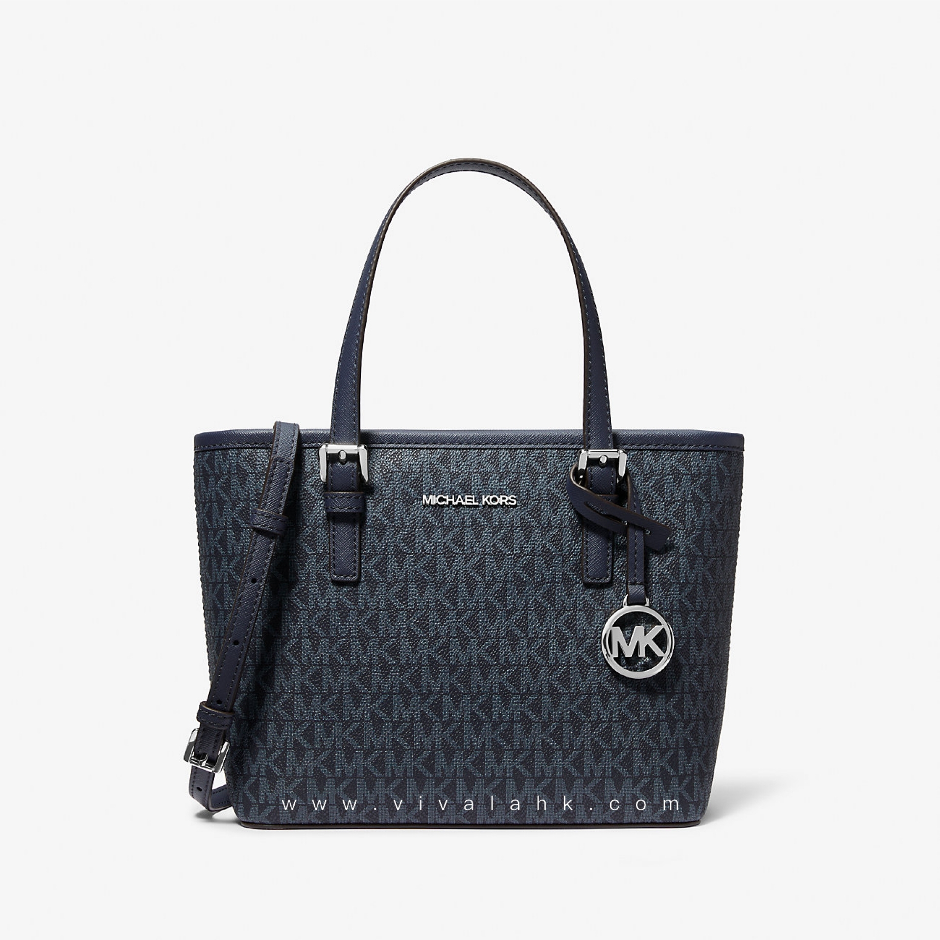 Michael Kors - Jet Set Travel XS 拉鍊 Tote Bag (銀字) (MK字暗花) (35T9STVT0B)