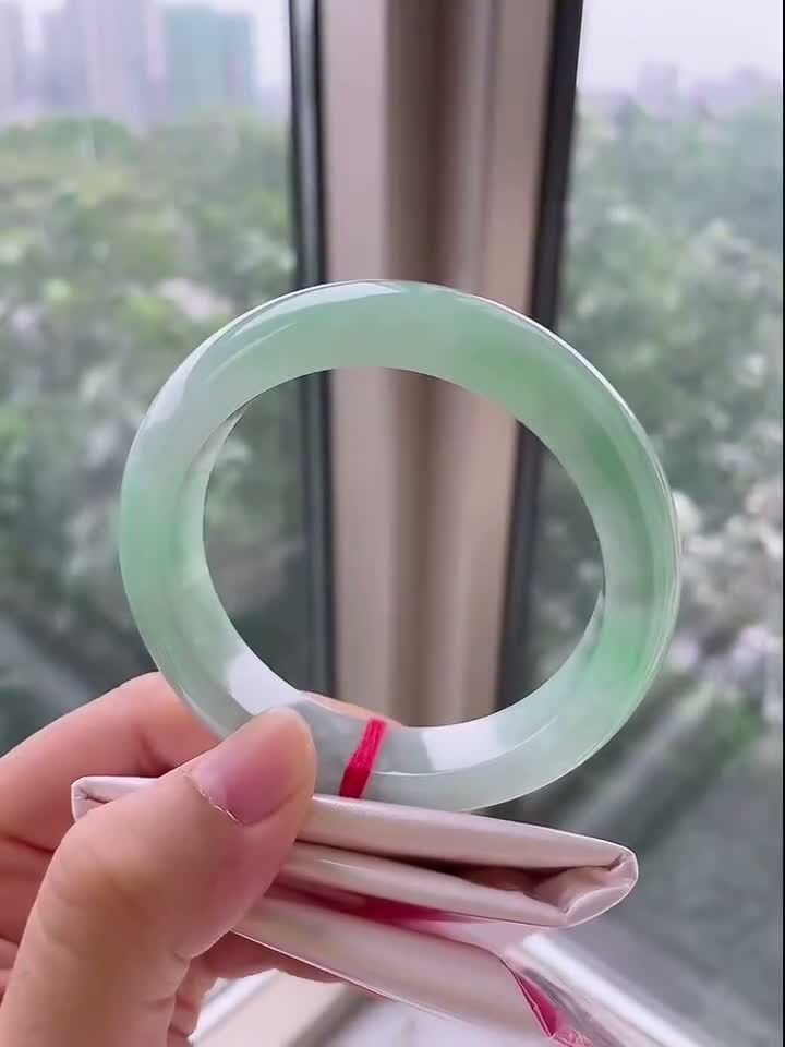 果綠翡翠正圈手鐲,天然翡翠A玉, 緬甸玉, Jade, Jadeite