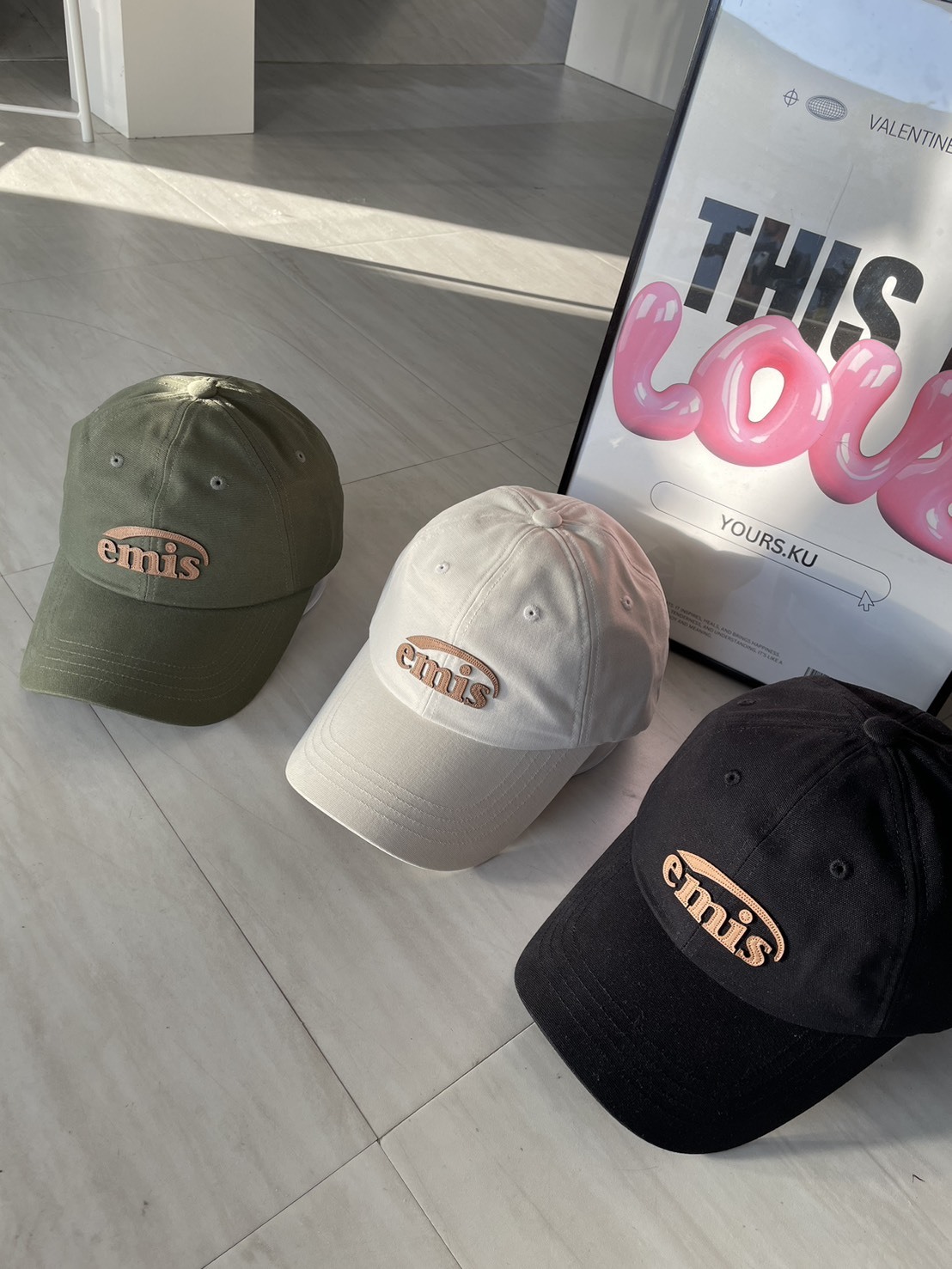 韓國 Emis 咖啡皮革標老帽（3colors）