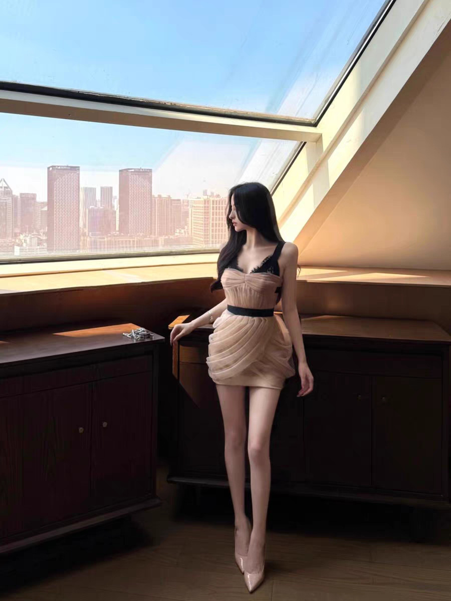 性感小公主 假2件網紗小洋裝