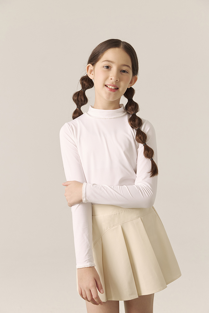 Avant Falcosia  花邊女童內搭上衣-純淨白