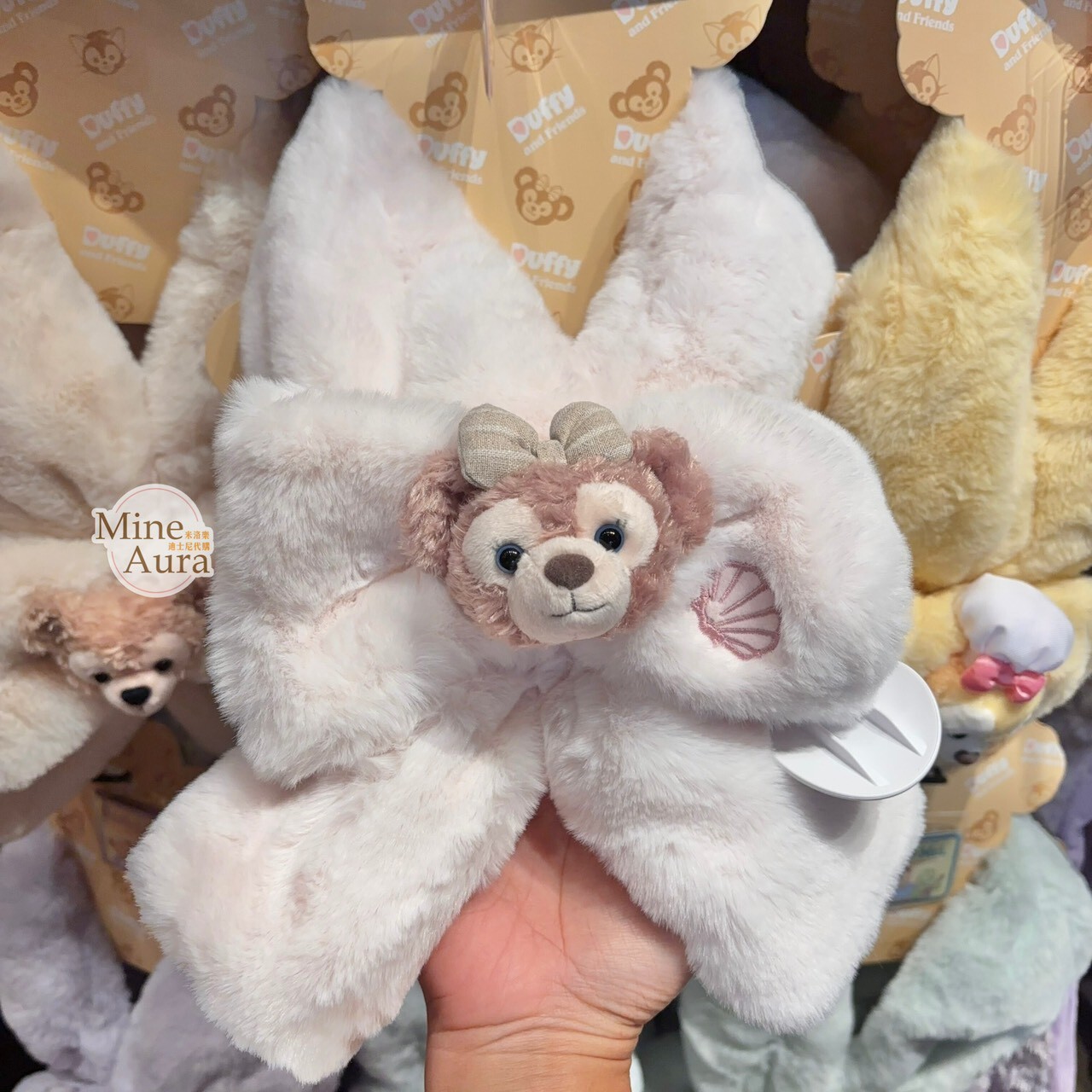 雪莉玫 ShellieMay 絨毛大頭 蝴蝶結 造型圍巾 圍脖 -上海迪士尼樂園