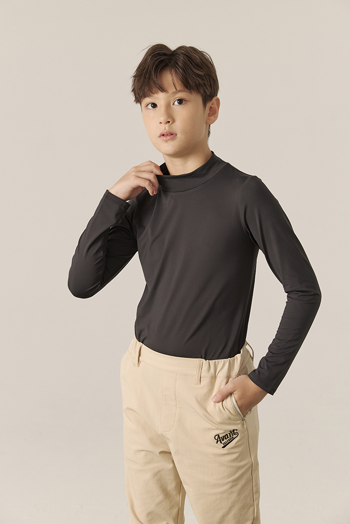 Avant Falcosia  接片男童內搭上衣-烏黑