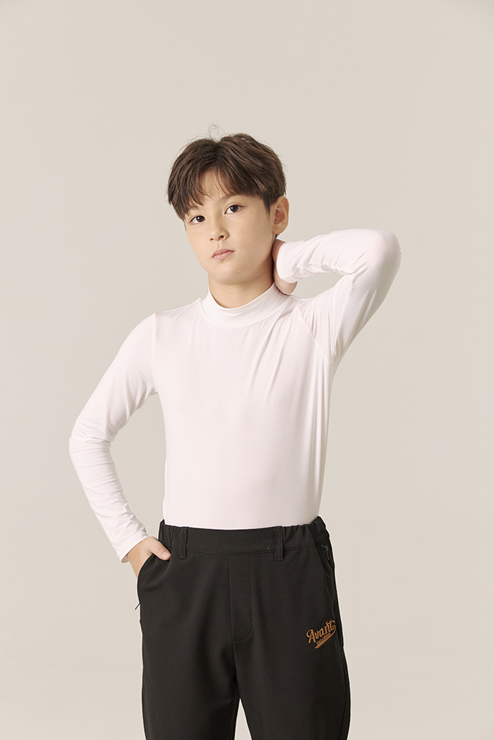 Avant Falcosia  接片男童內搭上衣-純淨白