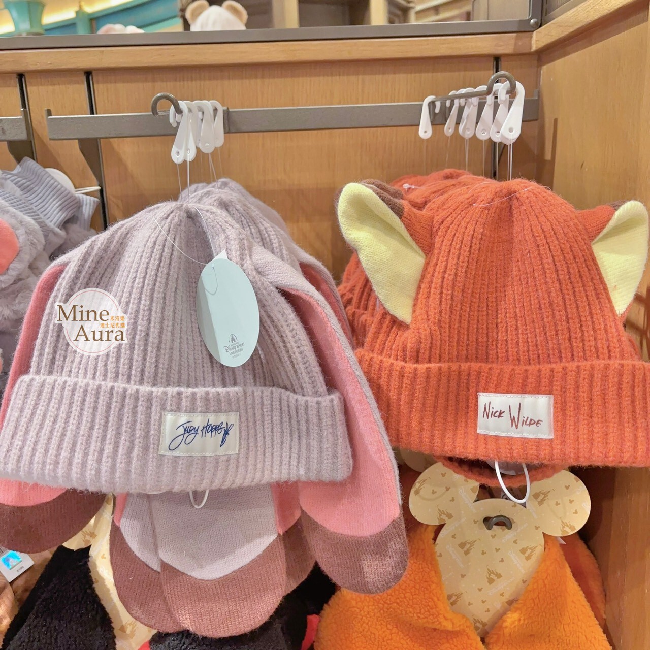 哈茱蒂 Judy 兔 胡尼克 Nick 立體耳朵造型 針織 毛帽 帽子 動物方城市 Zootopia -上海迪士尼樂園