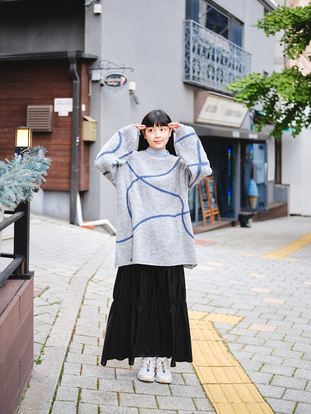 筆觸溫柔場！藝術線條感毛衣(兩色-優雅灰)