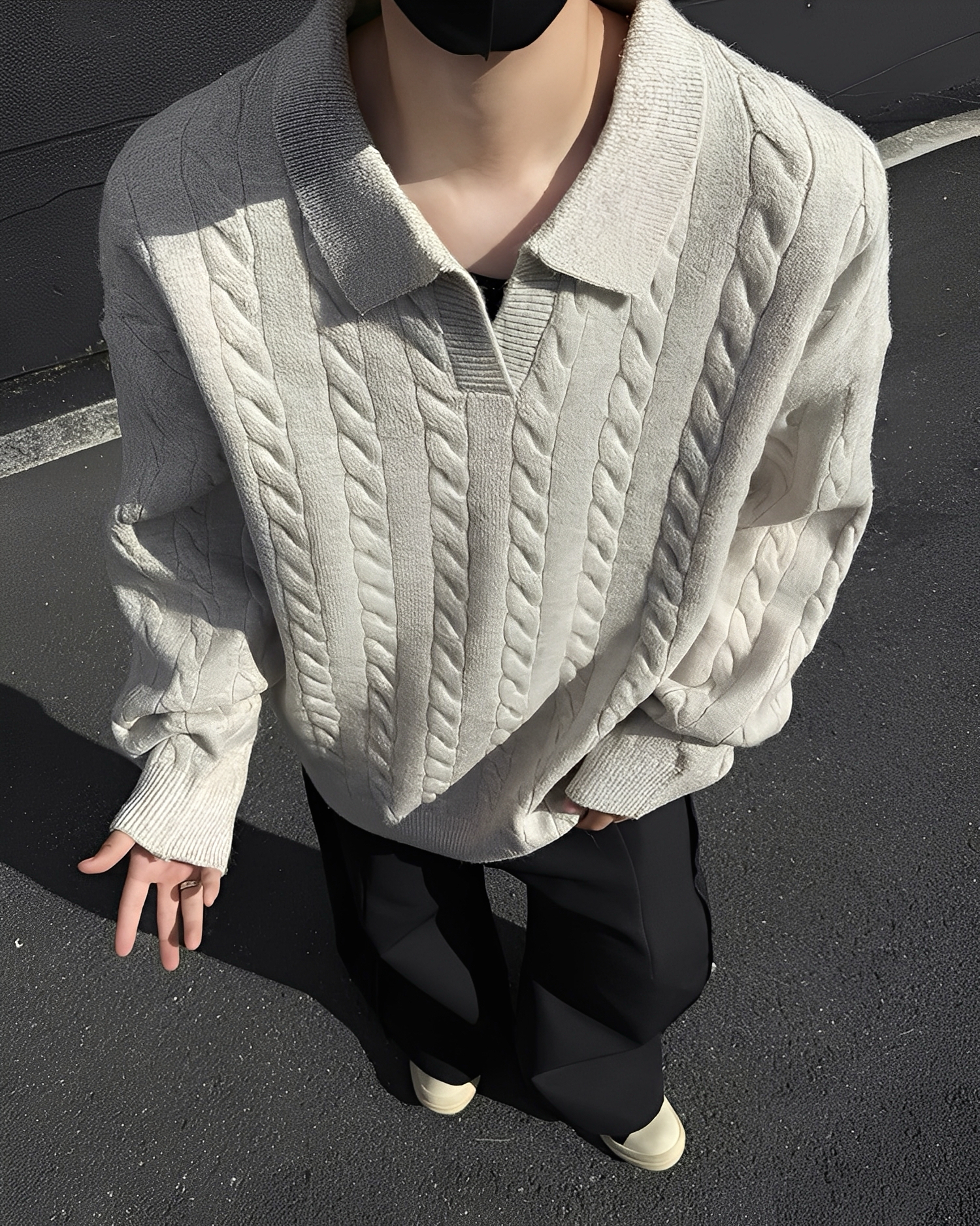 老錢風 編織 麻花 針織 長袖