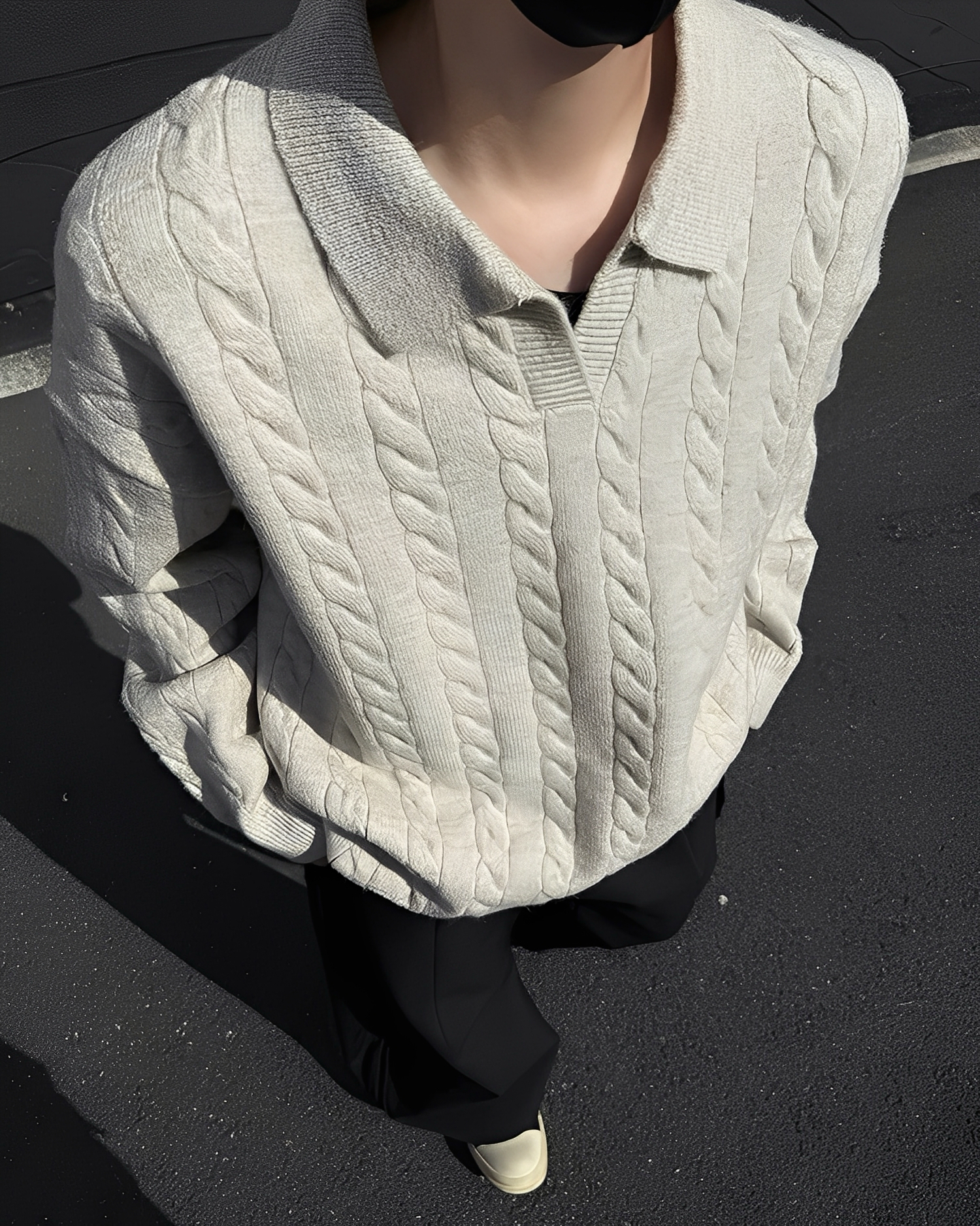 老錢風 編織 麻花 針織 長袖