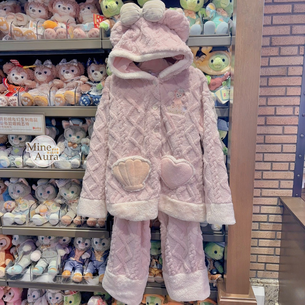 雪莉玫 ShellieMay 立體耳朵造型 連帽 上衣 + 長褲 家居服 睡衣 套裝 -上海迪士尼樂園