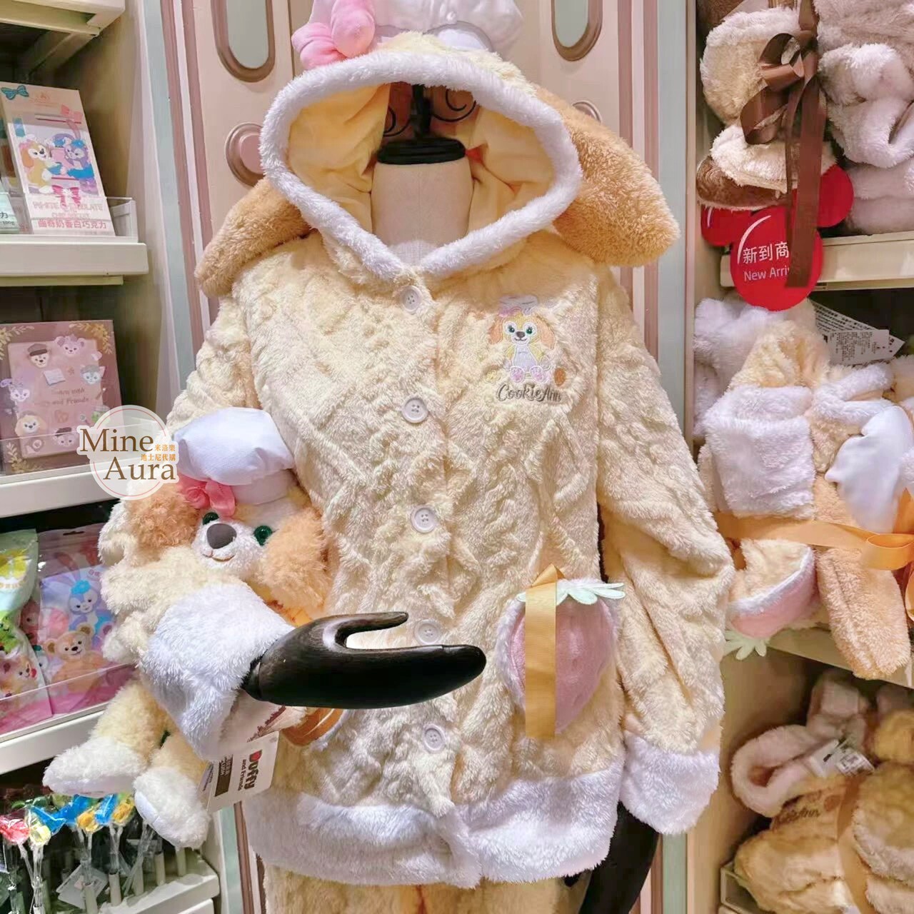 可琦安 餅乾 CookieAnn 立體耳朵造型 連帽 上衣 + 長褲 家居服 睡衣 套裝 -上海迪士尼樂園
