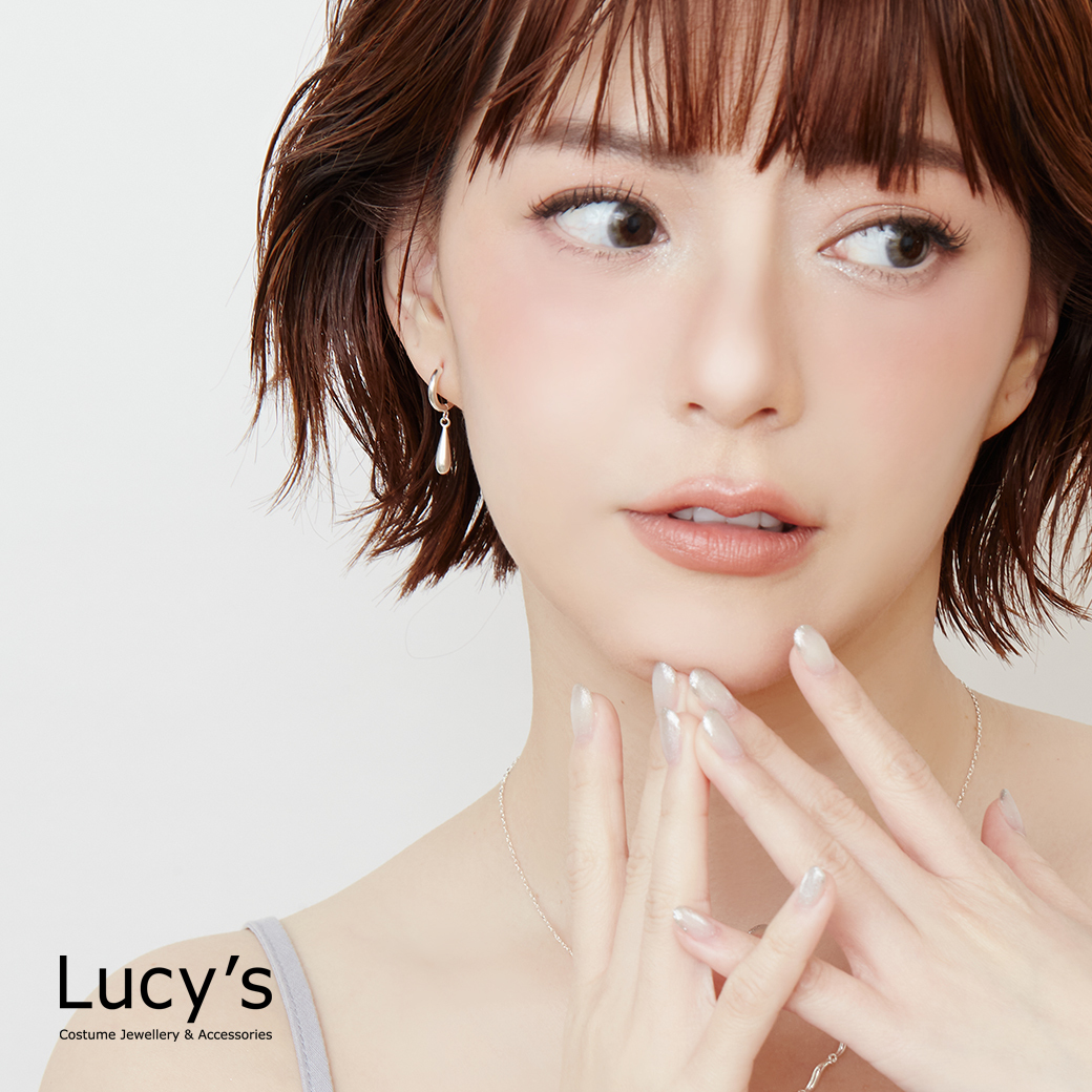 925純銀 晨露 易扣耳環 (124540)