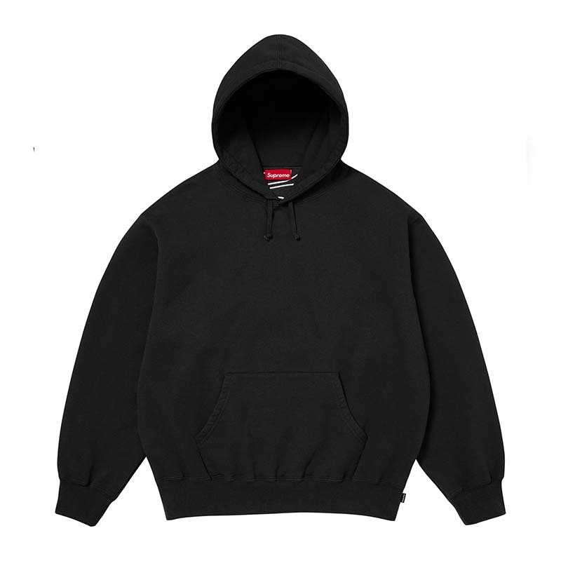 Supreme Satin Appliqué Hooded Sweatshirt 黑色 連帽 帽踢 長袖 SUP-554 [台灣現貨]