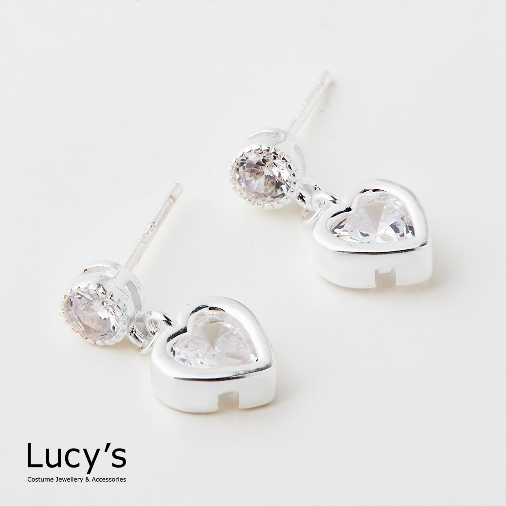 925純銀 閃耀愛情 耳環 (二色) (123003/123005)