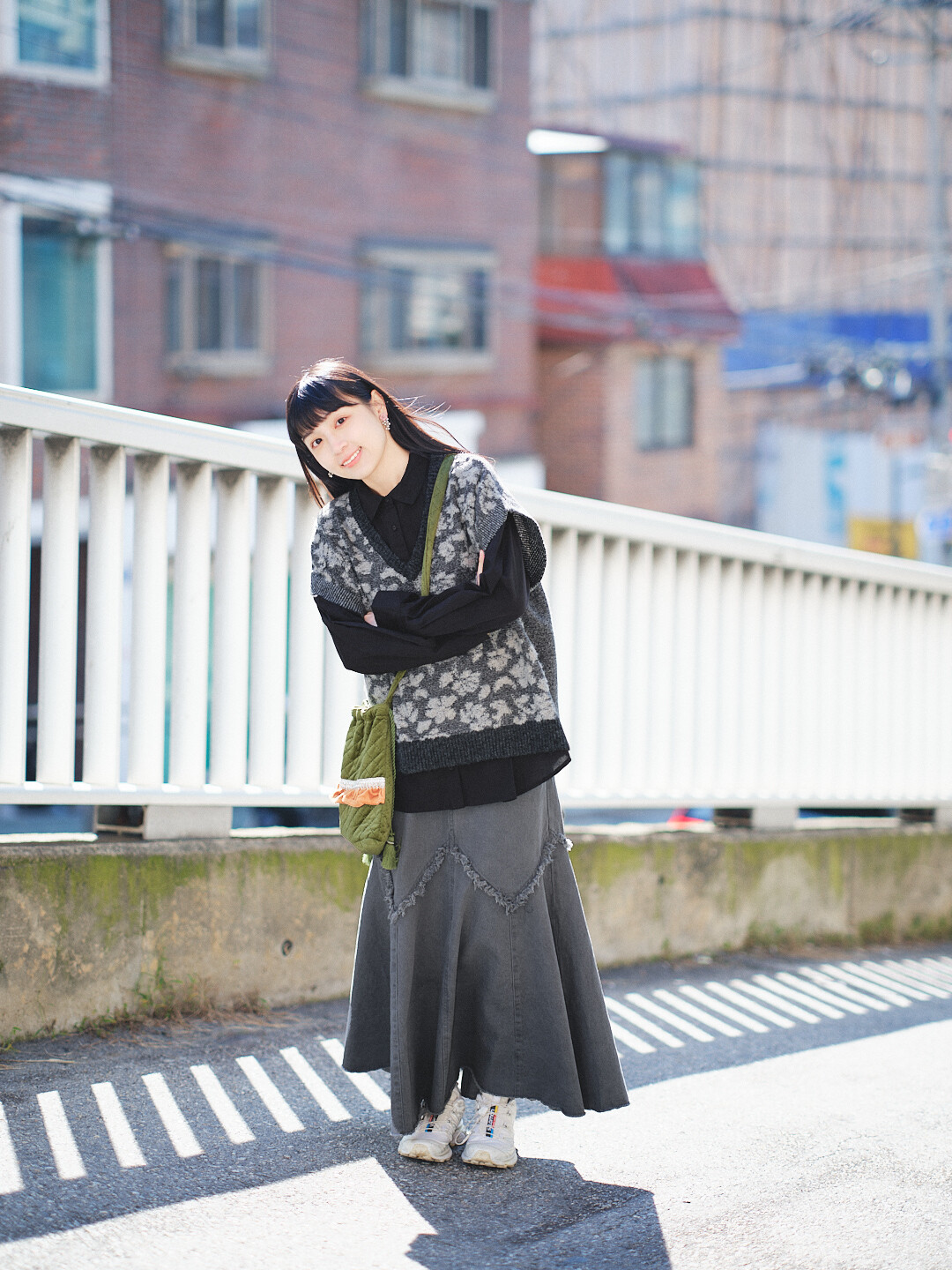 深淺夢！流蘇美人魚牛仔裙(三色-水洗灰)