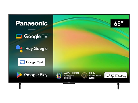 樂聲 Panasonic    TN-65W80BGH‧65吋 4K LED Google 智能電視‧香港行貨,原廠5年(包屏幕)全機保養‧