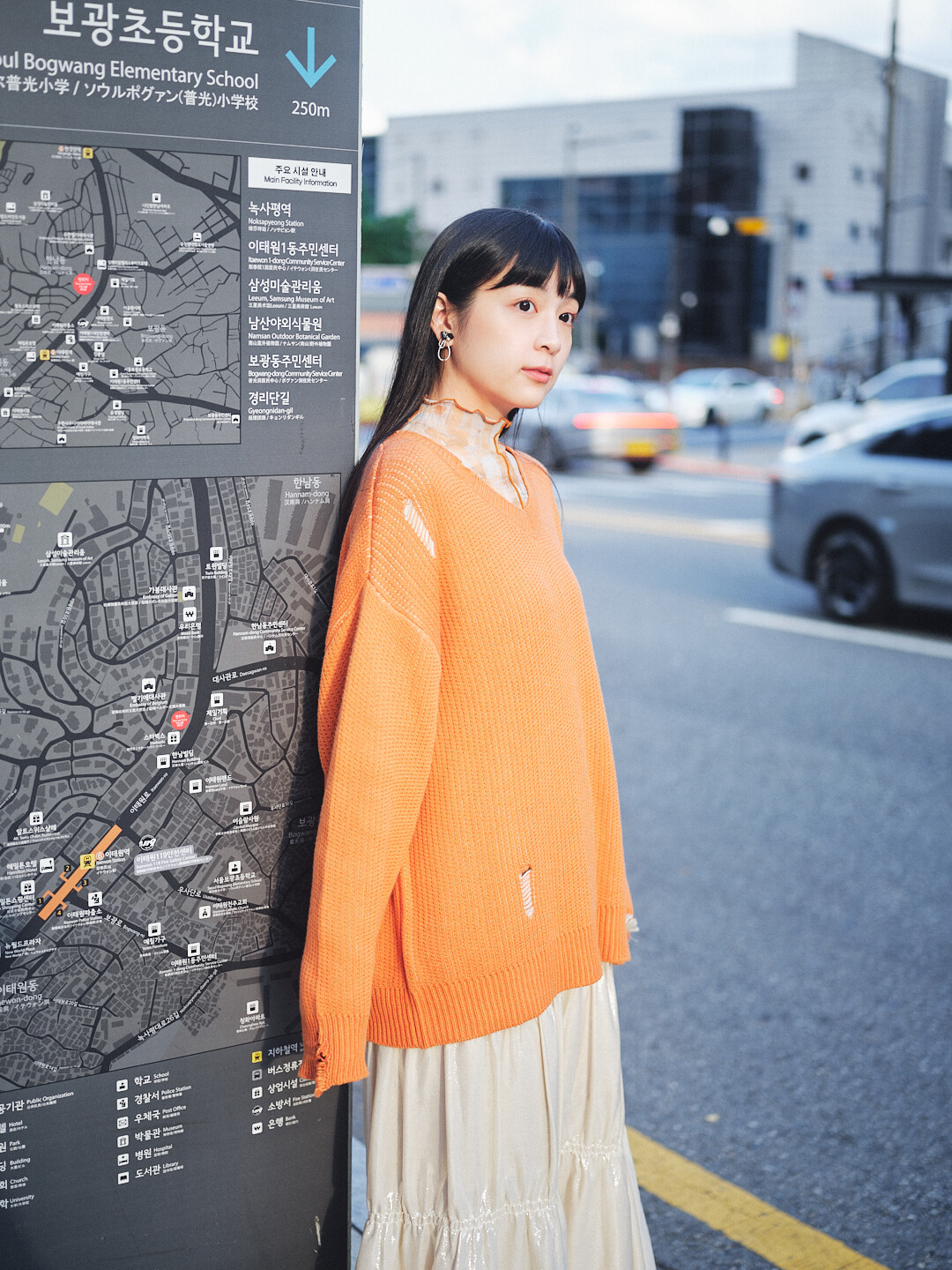 (預購)四隅柔光！4way ダメージ 針織毛衣(三色-橙子)