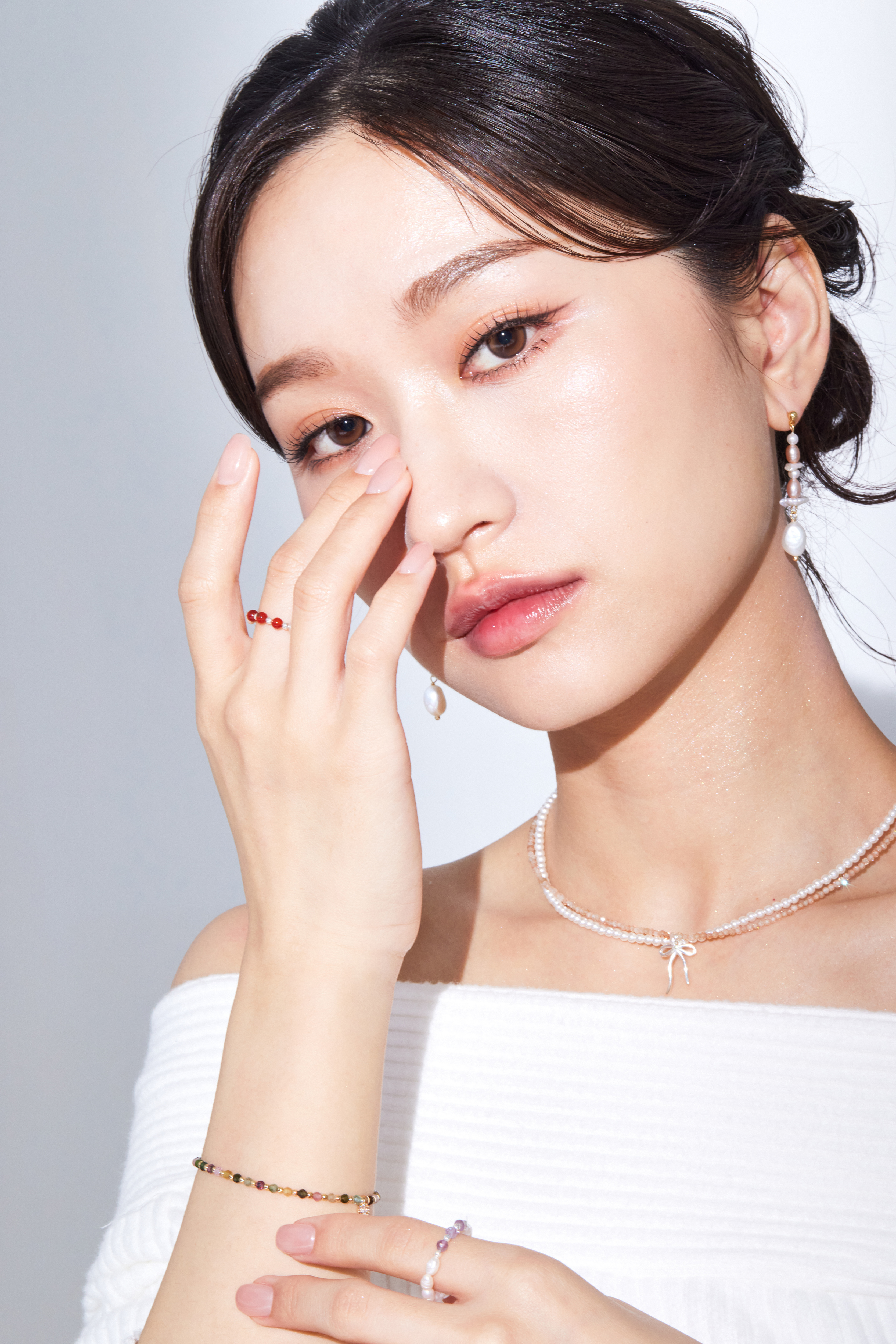 R1272 | 純銀珍珠彈性戒指